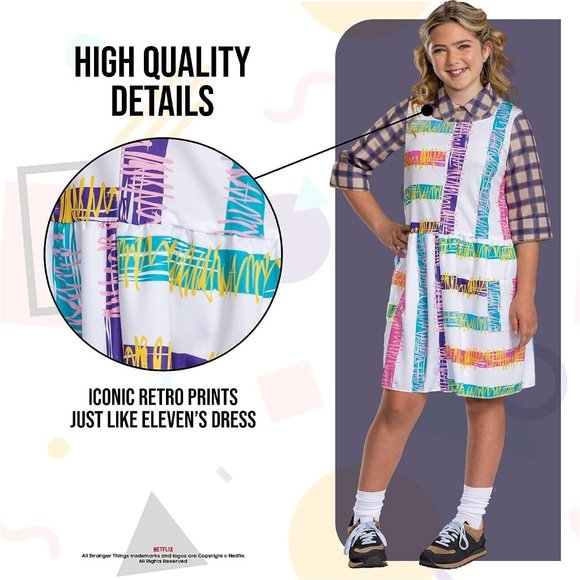 NWT Stranger Things Eleven Tween Classic Season 4 Look Costume - Picture 4 of 9